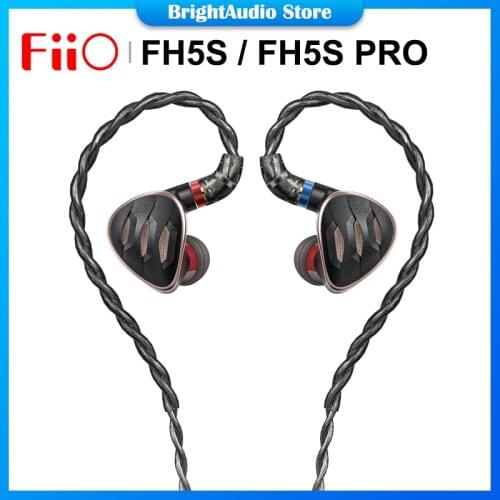 Fiio FH5s 2BA+2DD Hybrid Driver In-ear Monitor Earphone Earbuds with 2.5/3.5/4.4mm Plug MMCX Detachable Cable 3 Tuning Switches