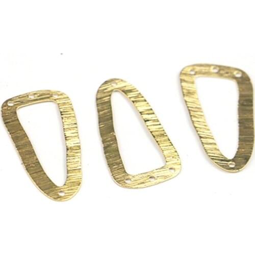 Hollow Brushed Porous Geometric Triangle Earring Pendant DIY Handmade Materials For Making Earrings, Necklaces And Pendants