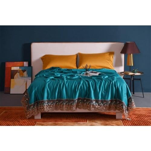 Luxury Life Tencel Lyocell Lace Embroider Summer Thin Quilt Ultra Light Nice and Cool 2x2.3m