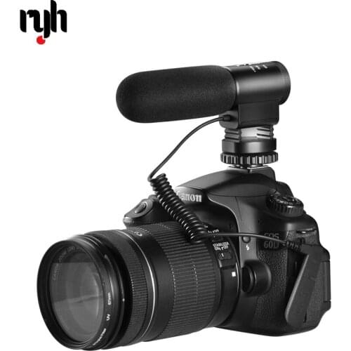 RYH MIC-03 Camera Microphone 3.5mm MIC Plug Condenser Recording Microfone For Nikon Canon Sony DSLR DV Vlog Microphone