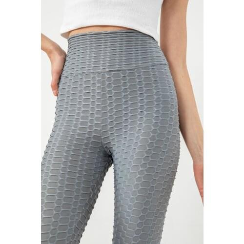 Sporty Honeycomb Fabric Womens Leggings High Waist Flexible Quality Dress Tights Pants Fashion Yoga Aerobic Stylish Fitness