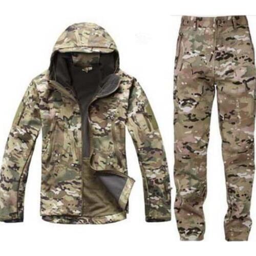 Outdoor Tactical V 5.0 softshell waterproof jackets men hunting clothes outfit hiking jacket thermal sports suits suit plus size