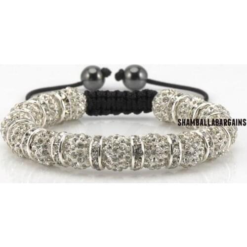 Vintage Big Promotion Spacer Metal 10mm Beads crystal Bracelet Wonderful Free Shipping New Style
