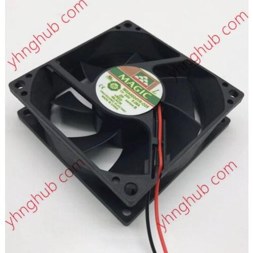 Magic MGA8024YR-O25 DC 24V 0.26A 80x80x25mm 2-wire Server Cooling Fan