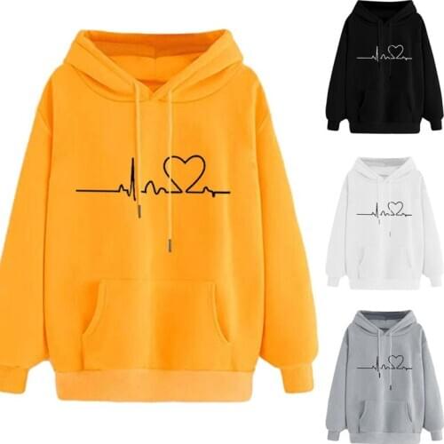 Hoodies Women High Street Causal Long Sleeve Sweatshirts Tops 2021 Spring Y2k Harajuku Oversized Print Hooded Pullovers Clothes