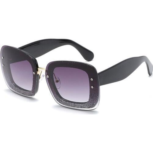 Oversized Women Sunglasses Stylish Man Lady Square full-frame Eye glasses sun glasses Glasses metal Frames Original box 66134