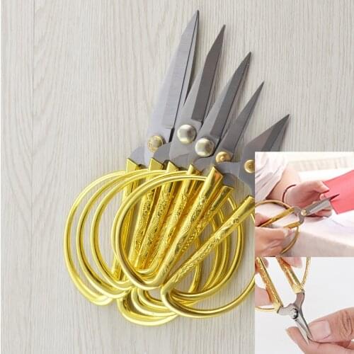 Gold Scissors Sewing and Embroidery Scissors Stainless Steel Vintage Professional Tailor`s Scissors Needlework Scissors Sewing