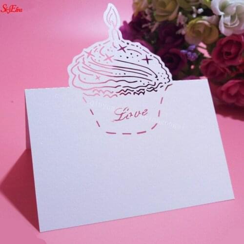 100Pcs Laser Cut Guest Wedding Name Cards Place Card Wedding Party Table Decoration Wedding Decoration 6Z-SH214