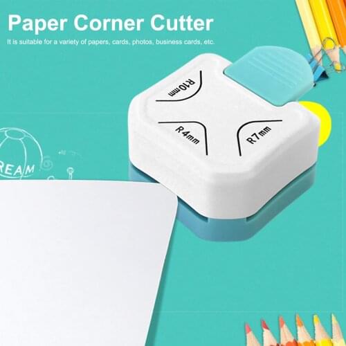 3 in 1 Corner Rounder Punch, 4mm 7mm 10mm ,3 Way Punch Board Photo Cutter, Card Making and Scrapbooking for DIY handmade crafts