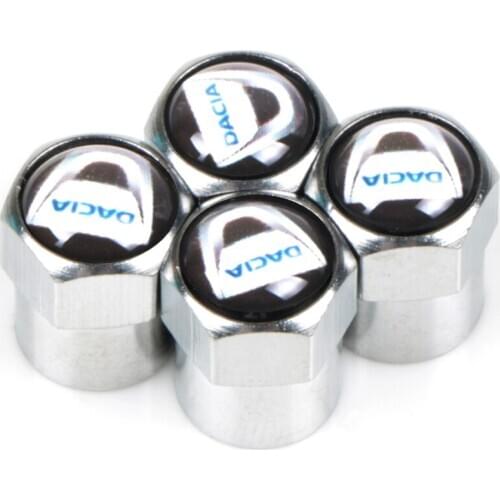 4PCS Car Wheel Tire Valve Stem Caps waterproof Cover For Dacia Duster Logan Sandero 2 Mcv Sandero car styling