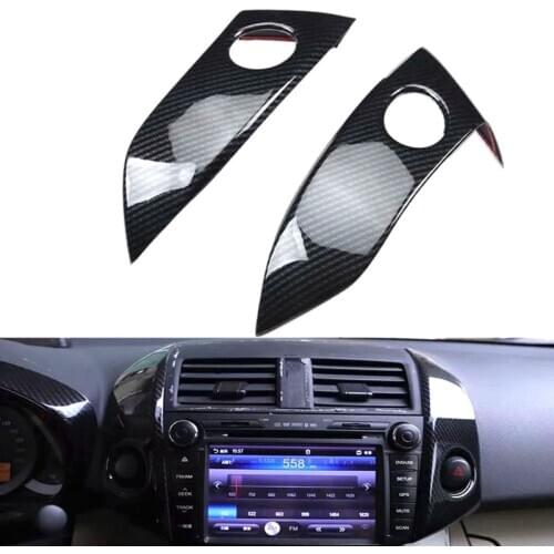 Car Dashboard Central Control Emergency Light Lamp Switch Panel Cover Trim Styling for Toyota RAV4 2009-2012