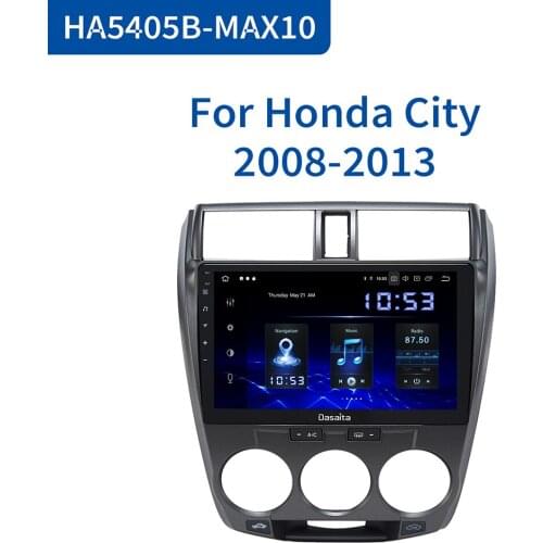 Dasaita Car Autoradio Android 10.0 for Honda City 2008 2009 2010 2011 2012 Radio Navigation GPS 10.2" IPS Multi Touch Screen