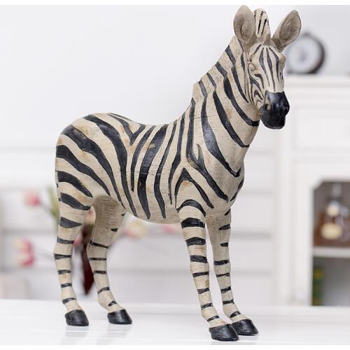 American country style cerative zebra crafts Home Furnishing soft decorative resin handicraft model room window decor