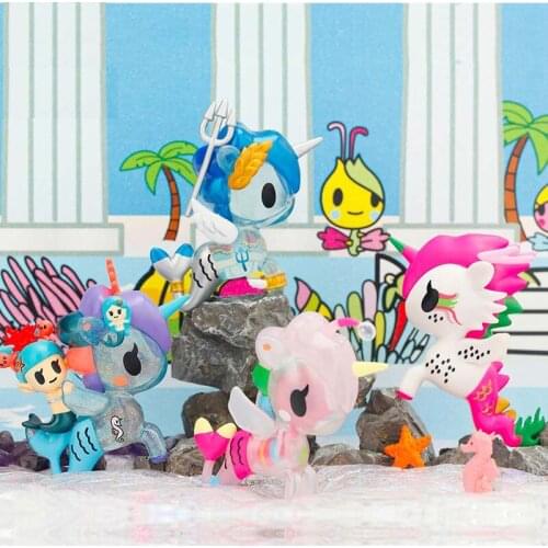 Original Anime Tokidoki Unicorn Mermaid Series Figurines Blind Box Action Figure Toys Kawaii Desktop Model for Birthday Gift