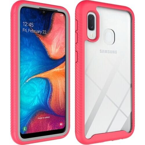 Hybrid Soft Bumper Dual-Layer Case For Samsung Galaxy A10E A20E Cases Clear Crystal Hard Cases Galaxy A20E Protective Cover
