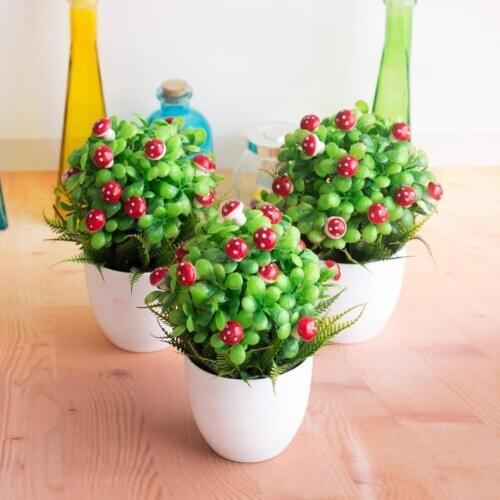 Simulation Potted Plants Fake Plant Realistic Plastic Artificial Bonsai Ornament for Home