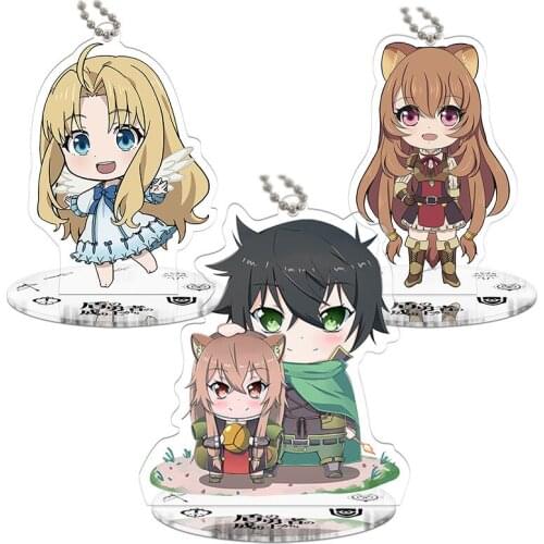 Anime The Rising Of the Shield Hero Firo Raphtalia Acrylic Model Doll Keychain Action figure Toy Keyring Pendant 9cm Gifts