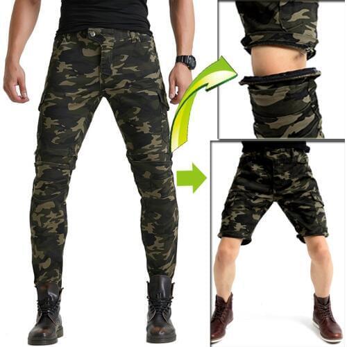 Korea sale Camouflage Moto pants leisure motorcycle jeans riding trousers motocross riding pants zipper Camouflage shorts WF-FT