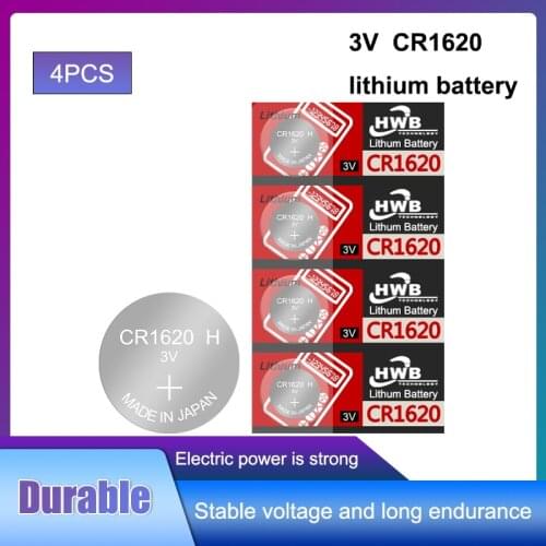 4pc cr1620 3v button cell coin ECR1620 DL1620 5009LC KCR1620 BR1620 LM1620 lithium li-ion batteries For Maxell