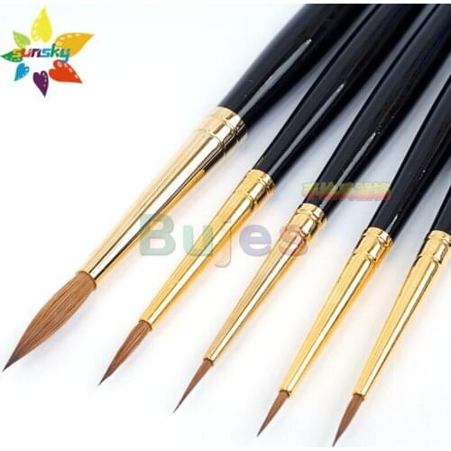 Original Germany da vinci MAESTRO V11 Red mink hair Watercolor brush pen 24K gold tube Round head gold plating tube Art supplies