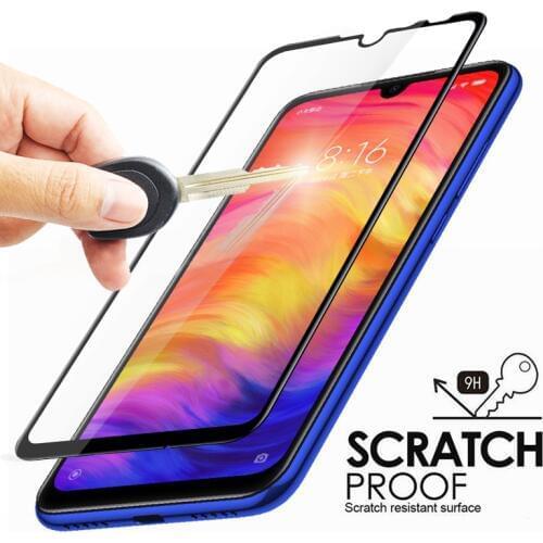 Screen Protector Tempered Glass For Xiaomi Redmi 7 8 Note 7 Pro 8 Pro 8T Full Cover Toughened Glass For Xiaomi Redmi 7A 8A Case