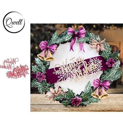 QWELL Word Winter Metal Cutting Dies for Scrapbooking and Card Making Paper Embossing Craft New 2019 die cuts