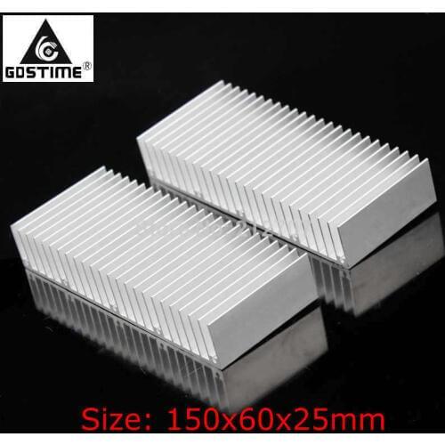 10PCS 150MM Heatsink Cooler Radiator Cooling Fin Aluminum Heat Sink for LED, Power IC Transistor 150x60x25m