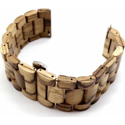Natural Wood Quick Release Watch Band for Samsung Gear Sport S2 S3 Strap for Huawei GT 2 Galaxy Watch 42 46mm DIY Replacement