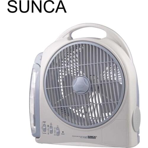 SUNCA 299AL Student Rechargeable Oual-Use Wind Power Mute Battery Emergency Electric Fan Hot Sale with LED