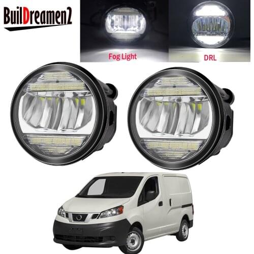 2 X Car Right + Left Fog Light Assembly LED Daytime Running Lamp DRL 30W H11 12V High Bright For Nissan NV200 2010-2015
