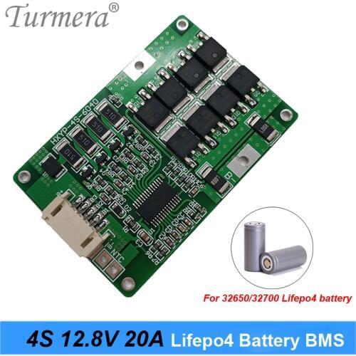 4S 20A 12.8V 14.4V for lifepo4 battery 18650 32600 32700 lifepo4 battery protection board 20a discharge current