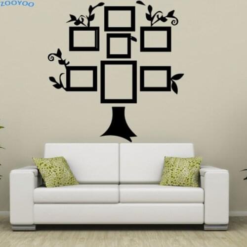 ZOOYOO Tree Photo Frame Wall Sticker DIY Creative Home Decor Removable Living Room Wall Decals Wall Art Bedroom Decoration