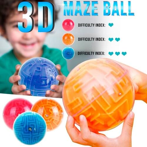 3d Maze Magic Cube Transparent Six-sided Puzzle Speed Cube Rolling Ball Game Cubos Maze Toys For Children Educational Toys