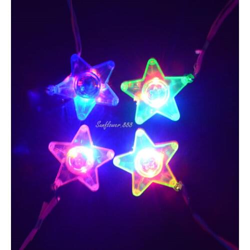 LED Light Flashing Blinking Star Pendants Party Glow Necklace s led party wedding birthday Halloween Christmas Xmas