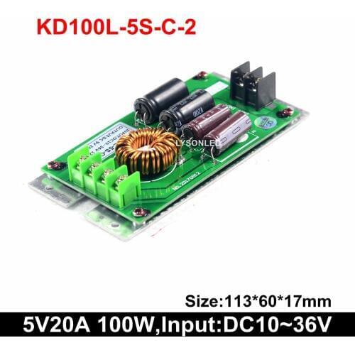 5V20A 100W Slim Bus/vehicle Led Moving Text Display Power Supply , DC10~36V Input Support Bus Message Signs