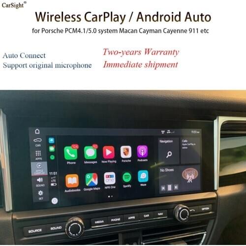 Car Video Interface with Apple Carplay Multimedia Box for Porsche PCM 4.1 / 5.0 Macan Cayenne Cayman