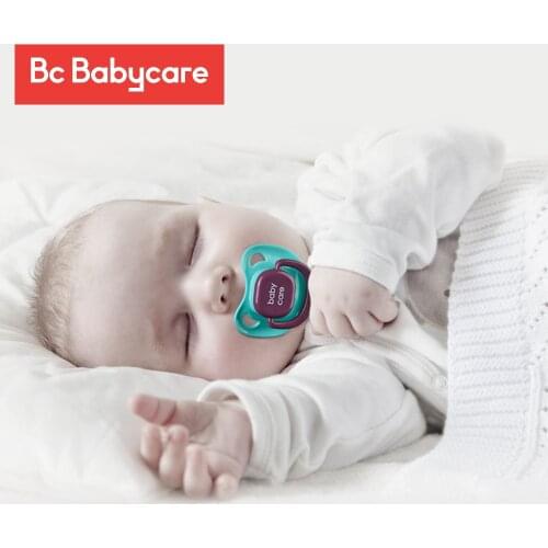 BC Babycare Silicone Baby Pacifier Infant Breathable Thin-root Nipple Teether Safe Tritan Newborn Pacifier BPA Free