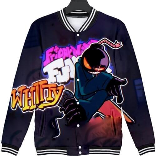 Friday Night Funkin 3D printing autumn and winter Holiday passionate style Men/Women casual Hip hop Punk Style Baseball Uniform