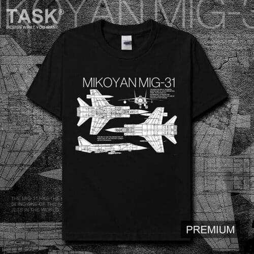 Russian Mikoyan MiG-31 Fighter Printed Mens T-Shirt Summer Cotton Short Sleeve O-Neck Unisex T Shirt New