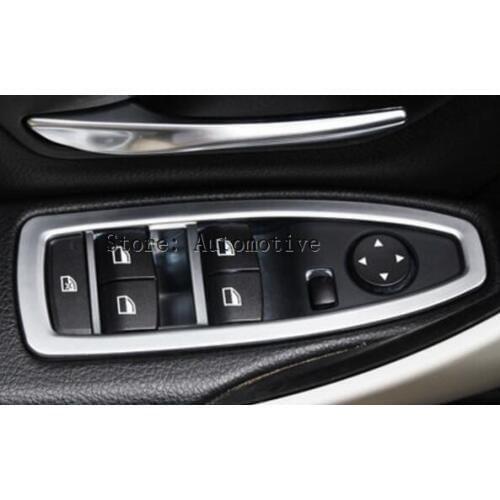 Chrome Door Window Button Panel Trim Interior Accessory For BMW 3 Series f30 316 318 320 2016-2017 Car Styling