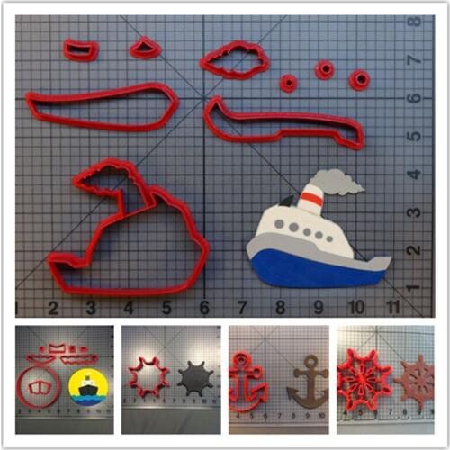 Cruise Ship Window Anchor Helm Ark Silhouette Fondant Decorated Biscuit Mould Cookie Cutter Boy Birthday Cake Custom Made