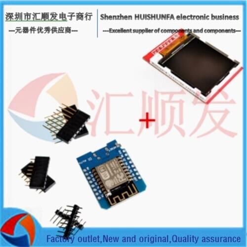 Mini D 1wifi ESP-12F N Esp8266 Development Board + TFT LCD module 1.44 inch screen