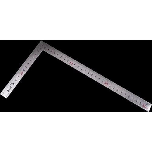 Stainless Steel 15x30cm 90 Degree Angle Metric Try Mitre Square Ruler Scale