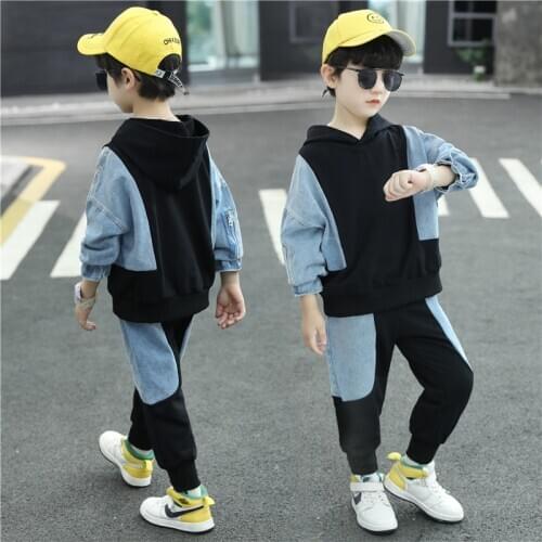 Korean Fashion Boy Clothes Set Autumn Boutique Kids Clothing Fall Cheap Clothes Tales Abbigliamento Bambina Kids Outfits AC50TZ