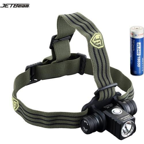 JETBEAM HR25 Outdoor Head Light CREE SST40 N4 BC LED 1180 lumens USB charging 18650 headlamp