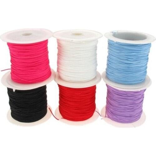 Necklace thread+Frhtry4ft 6 mix color Knot String Nylon crystal Cord diy accessories Rope for Bracelet