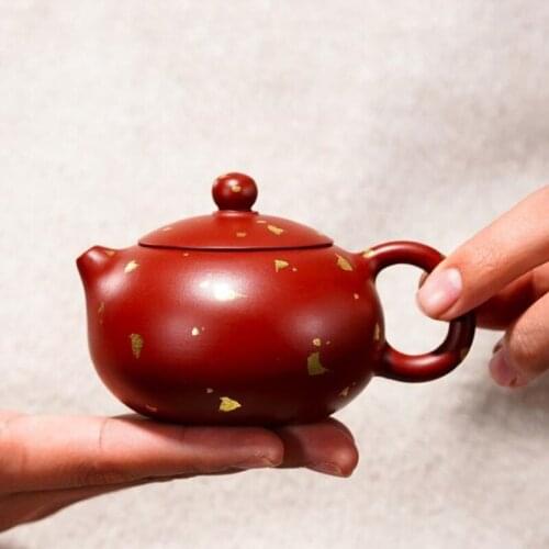 NLSLASI Chinese Yixing purple clay Tea Pot xi shi teapot Hand Made Pot Dahongpao Mud Tea Set High-end customized gifts 120ml