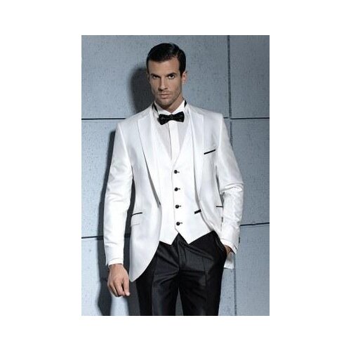 Latest Design Mens Suits Groom Tuxedos Groomsmen Wedding Party Dinner Best Man Suits Blazer (Jacket+Pants+Vest+Tie) NO:875