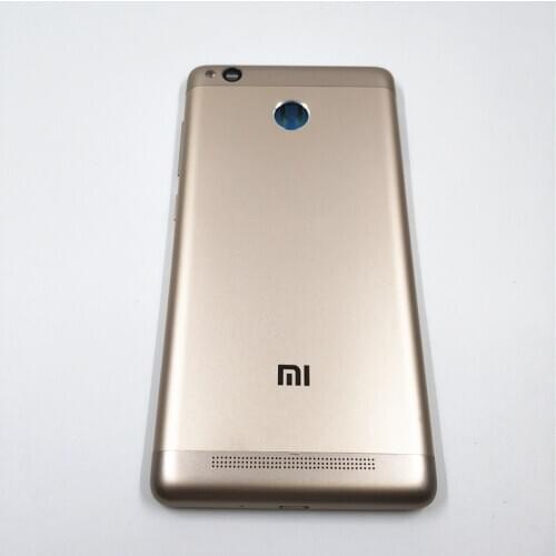 Original For Xiaomi Redmi 3S / Redmi 3 Pro Metal Battery Door Cover Housing Back Cover With Side Buttons + Camera lens