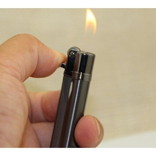 Personalized Creative Metal Long Grinding Wheel Open Flame Lighter Smoking Accessories for Weed Regalos Para Hombre Originales